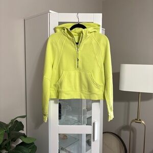 Lululemon Scuba Half Zip Hoodie Highlighter Yellow XS / Small